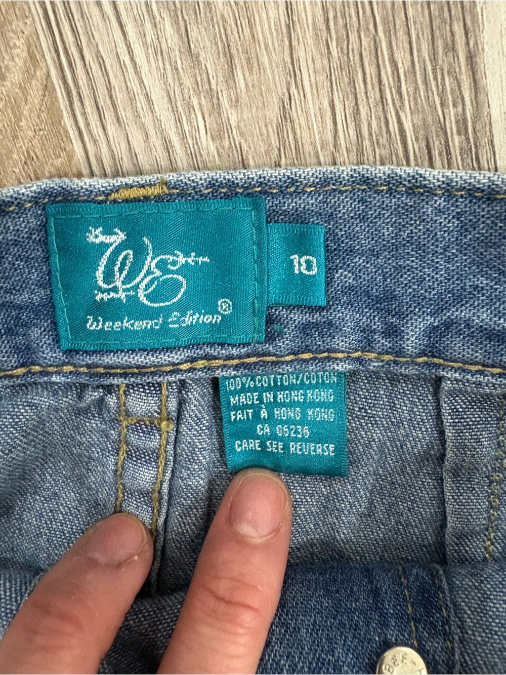 Vintage Weekend Edition Classic Button-Front Denim Midi Skirt - Size 10 - Picture 4 of 6
